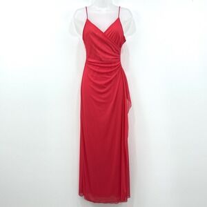 VTG Y2K Rampage Dress Women S Pink Fairy Prom Romantic Rhinestone Drape Coquette